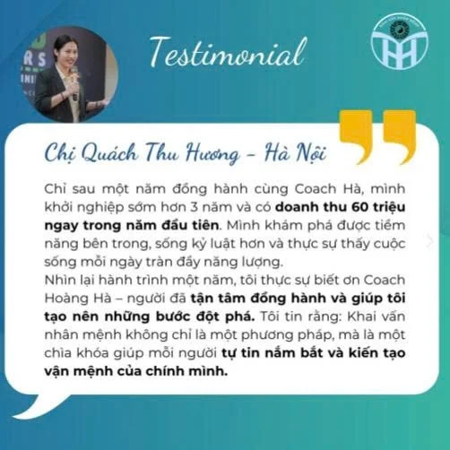 Chia sẻ của chị Quách Thu Hương, Hà Nội, học viên chương trình Khai vấn Nhân mệnh cùng Coach Hoàng Thu Hà